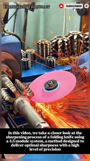 4.5 Module Folding Knife Sharpening | Precision in Motion #shorts #machine