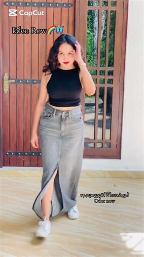 Stylish Ash Color Long Denim Skirt for Everyday Wear