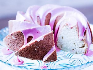 Toasted Almond Bundt Cake with Blood Orange Glaze