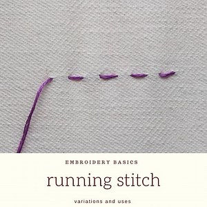 embroidery tutorial running stitch techniques and uses