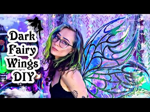 How To Make Iridescent Dark Fairy Wings! 🖤🧚‍♀️| 2nd Pair of Wings For My Birthday! | May 2022