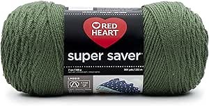RED HEART E300.0406 Yarn, Solid-Medium Thyme