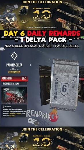 DAY 6: R6 10TH ANNIVERSARY REWARDS - 1 DELTA PACK #rainbowsixsiege #r6s #r6tips #shorts #r6siege