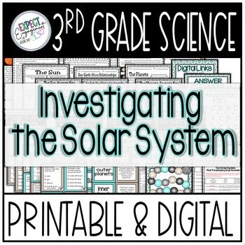 3rd Grade Science / Investigating the Solar System / Printable & Digital / TEKS