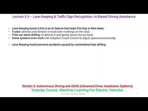 Lecture 5.3 Lane Keeping & Traffic Sign Recognition AI-Based Driving Assistance