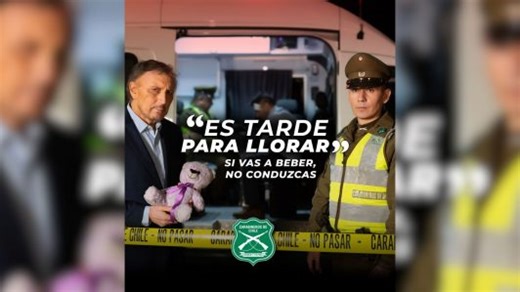 Carabineros y Carlos Pinto se unen en campaña preventiva para las Fiestas Patrias: “Si tomas, no conduzcas”