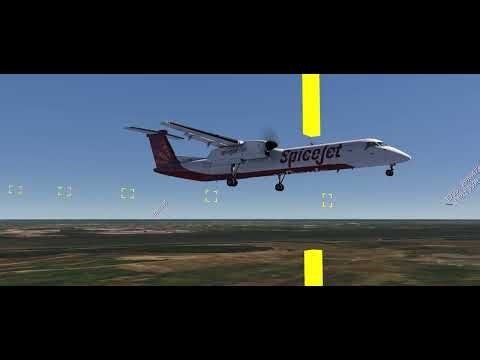 Q400 spicejet landing in Newark airport