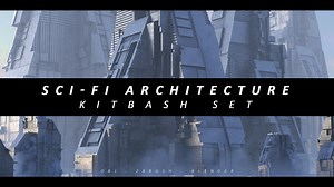 Sci-Fi Architecture Kitbash Set - Maciej Drabik