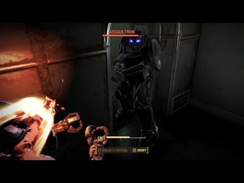 Fighting an Assaultron