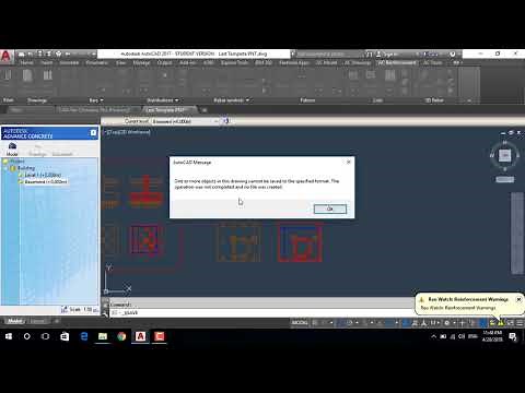 AutoCAD-Advanced Concrete-Error-One or more objects in this drawing cannot be saved ...-YouTube