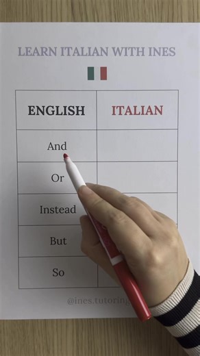 187K views · 2K reactions | LEARN ITALIAN  - LINKING WORDS  | Learn Italian with Ines | Facebook