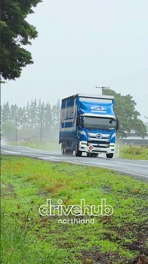 Wet-Weather Convoy — Hino and Freightliner Rolling Hard 🌧️🚛