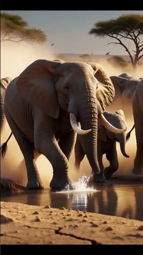 Massive Elephant Stampede in 8K | Cinematic Wildlife Scene | Power of Nature