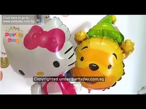 Learn how to tie balloon to stick with holder