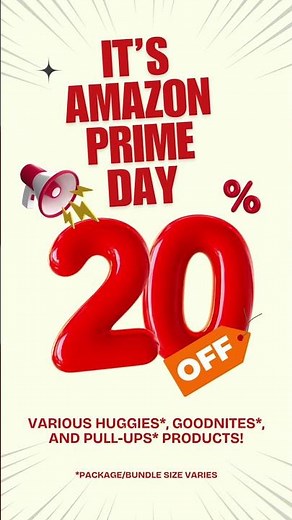 Amazon Prime Day Huggies, Pull-Ups, and Goodnites Deals