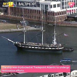 The USS Constellation is back in Baltimore's Inner Harbor! https://on.wbaltv.com/3uYu6Jj | WBAL-TV 11 Baltimore