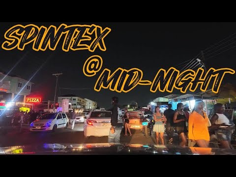 🇬🇭 SPINTEX ROAD Nightlife Redlight Quickie Spot In Accra | 4K Driving Tour