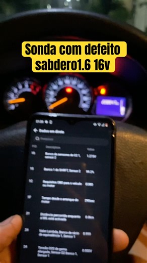 Sensor de oxigênio com defeito sandero 2018 1.6 🚗❌