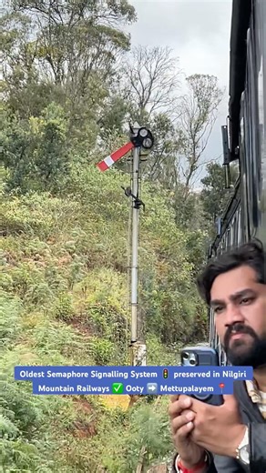 Oldest Semaphore Signalling System 🚦 preserved in Nilgiri Mountain Railways✅ Ooty ➡️ Mettupalayem📍
