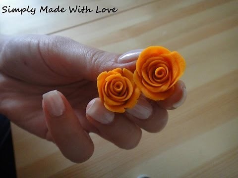 How to make a simple 3D polymer clay Rose in 5 minutes Tutorial
