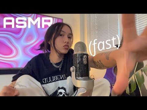 ASMR ☆ fast but not aggressive triggers (mic triggers, mouth sounds, acupuncture doll,..)