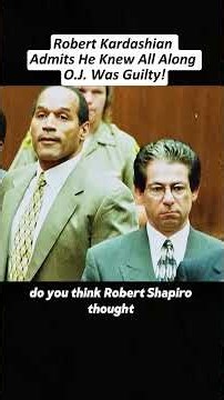 Robert Kardashian Admits He KNEW ALL ALONG O.J. Was Guilty! The truth was hurting him.