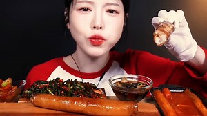 Crispy Giant Beef Intestines and Spicy Tteokbokki Mukbang ASMR #Boki #bokimukbang #trending #reels | Boki mukbang