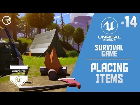 Unreal Engine 5 Tutorial - Survival Game Part 14: Placing Items
