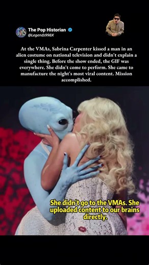 Sabrina Carpenter didn't perform at the VMAs. She went viral on purpose. #SabrinaCarpenter #VMAs