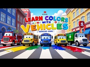 Learn Colors with Vehicles | Vehicles Song | E-Family Channel