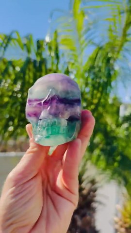 Fluorite Crystal Skull - Etsy