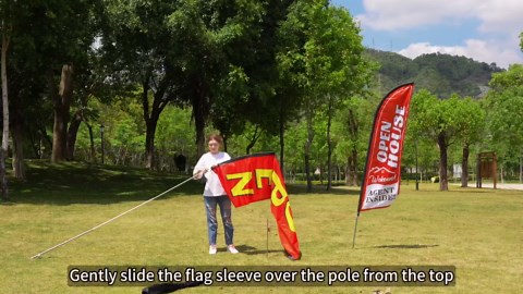 Premium 11FT Feather Flag Pole Kit, Rustproof Stainless Ground Stake & Aluminum Pole, Fits 8FT Swooper Flags for Outdoor Events and Business Displays