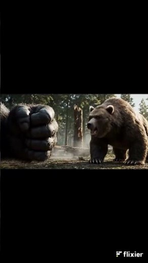 Gorilla vs Bear: Brutal Forest Battle 🦍🐻 | Who Wins? #AnimalFight #GorillaVsBear #WildlifeShowdown