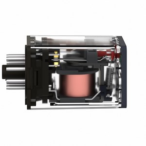 RUMC32F7 - universal plug in relay, Harmony Electromechanical Relays, 10A, 3CO, with LED, lockable test button, cylindrical, 120V AC | Schneider Electric Canada