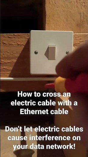 How to cross an electrical cable with an Ethernet cable (without interference)