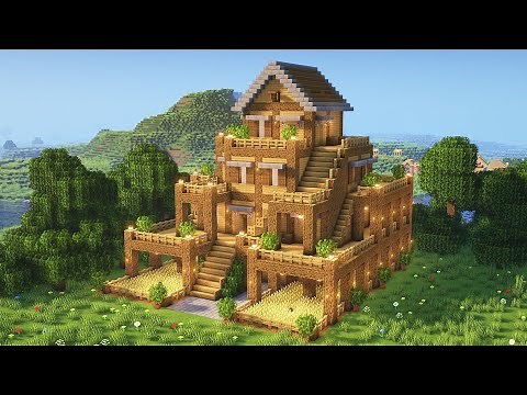 Minecraft | How to Build a Large Survival Wooden House?