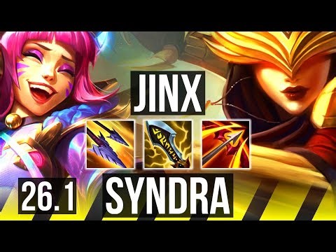 JINX & Thresh vs SYNDRA & Xerath (ADC) | 67K damage | NA Challenger | 26.1