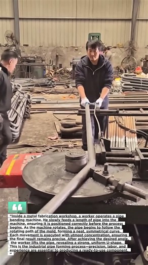 This is the process of forming industrial pipes.