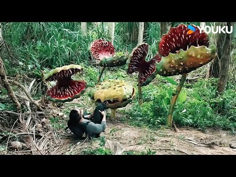 🌺😱Tough mercenary's leg caught by man-eating flower! | Mega Crocodile | YOUKU MONSTER MOVIE