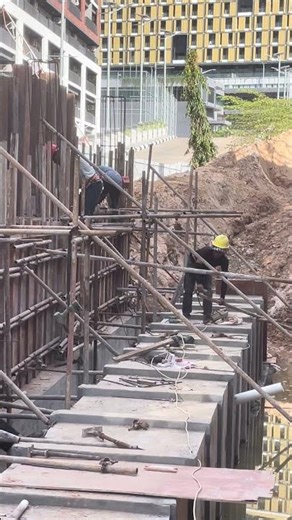 Wall formwork installation #construction#civilengineering#building