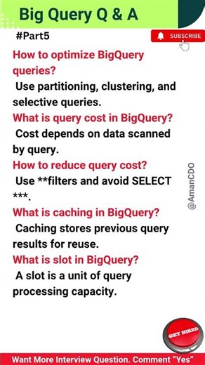 Big Query Top 10 Interview Questions & Answers #Part6