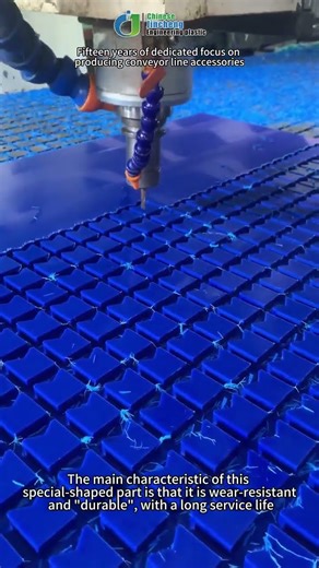 High-Speed Machining of Wear-Resistant Custom Shaped Parts from Blue UHMWPE Sheets #machine #factory