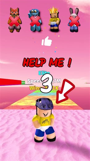 Jeffy vs Speed Challenge Roblox😂 #shorts