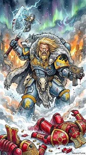 КОСМОВОЛКИ - ТОПОР ВСЕОТЦА | Space Wolves Anthem | Warhammer 40K Viking Doom Metal