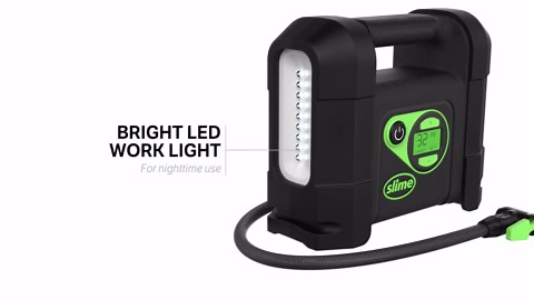 Amazon.com: Slime 40047 Tire Inflator, Portable Car Air Compressor, Rugged, Inflate Right automatic shut off, with Digital 99 psi Display, Long Hose and LED Light, 12V, 4 min inflation : Automotive