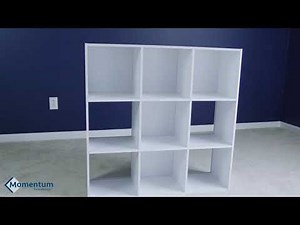 How to Build Momentum Furnishings 9-Cube Storage Quick Assembly Instructions Video -