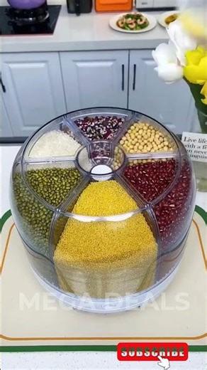 Smart 360° Rotating Food Storage Container – Keep Grains Fresh & Organized!