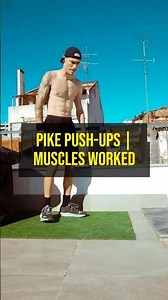 Pike Push Ups | Muscles Worked #bodyweighttraining