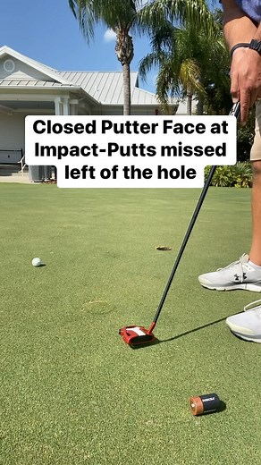 8.3K views · 38 reactions | Do you continue to miss putts to the left side? Check to see if your putter face is closed at impact by trying to roll a battery straight! #reels #golf #golfer #golfing #golfvideo #golfplayer #golfcommunity #golfacademy #golfequipment #golflessons #golfcoach #golfcoaching #golfworld #golftime #golflife | Jim LaBuda Golf | Facebook