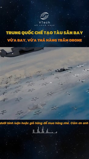 Trung Quốc chế tạo tàu sân bay, bay được trên trời và khả năng thả hàng trăm drone tấn công cùng lúc. #vtechdcn #drone #chếtạo #phátminh | Vtech - Đồ Công Nghệ